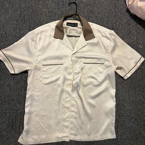 Abercrombie & Fitch Cream and Brown Casual Shirt